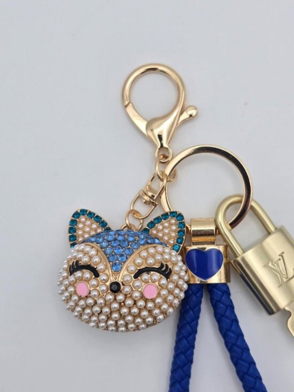 Louis Vuitton Gold Lock 🔑 Authentic LV Padlock + Unbranded Fox Head Bag Charm - Picture 6 of 8